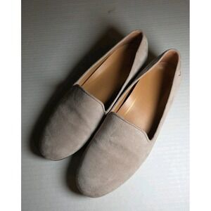 Vionic Women's 6 Taupe Suede Leather Willa Flats Loafers Slip On Casual